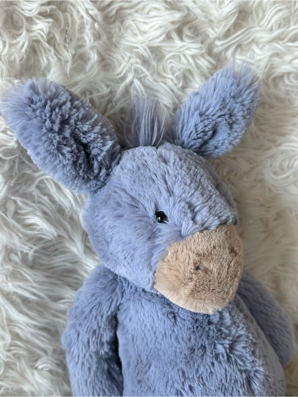 Jellycat retired Bashful Donkey blue gray stuffed animal plush - Picture 6 of 9